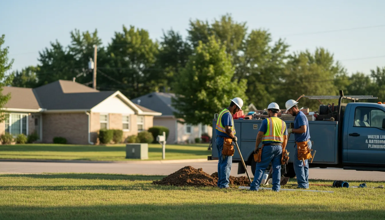 Residential water line and bathroom plumbing service in Goodman, MS